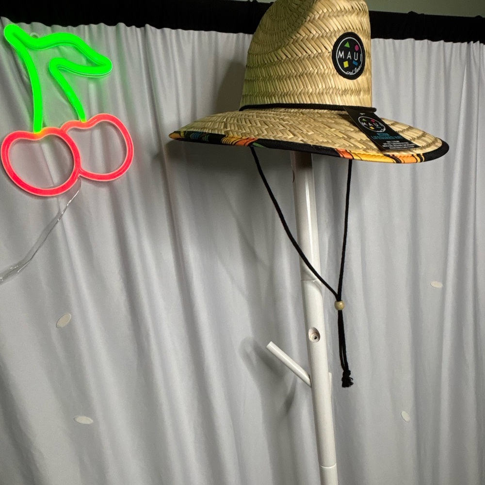 Straw Hat - Natural and Black